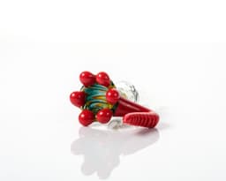MK100 Glass WigWag Horn Bowl (MKBL3)