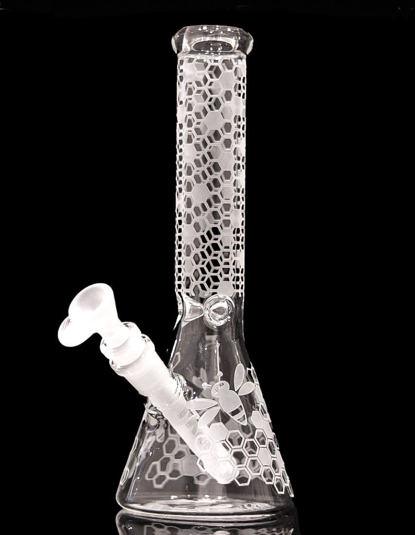 10" MK100 Frosted Bee Beaker (MK52) alternate view