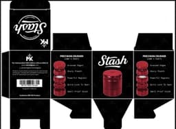 MK100 Premium Stash Grinder W/ Built In Stash Jar (5 Parts)