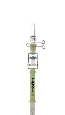 TXNC24- Toxic Dotted Mushroom Nectar Collector Straw W/ Quartz Tip + Metal Clip (Pack of 5)