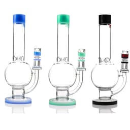 12″ Toxic Frit Perc Globe Waterpipe (TX87)