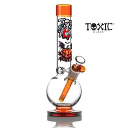 Toxic 11.5″ Pumpkin Globe Waterpipe (TX102)