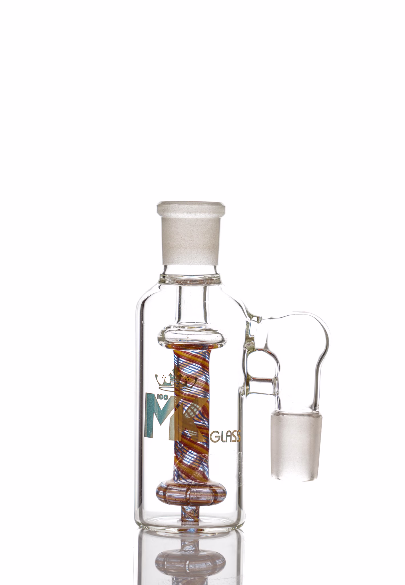 MK100 Wigwag American Color Ashcathcer W/ Perc 90° 18MM (MKAC1)