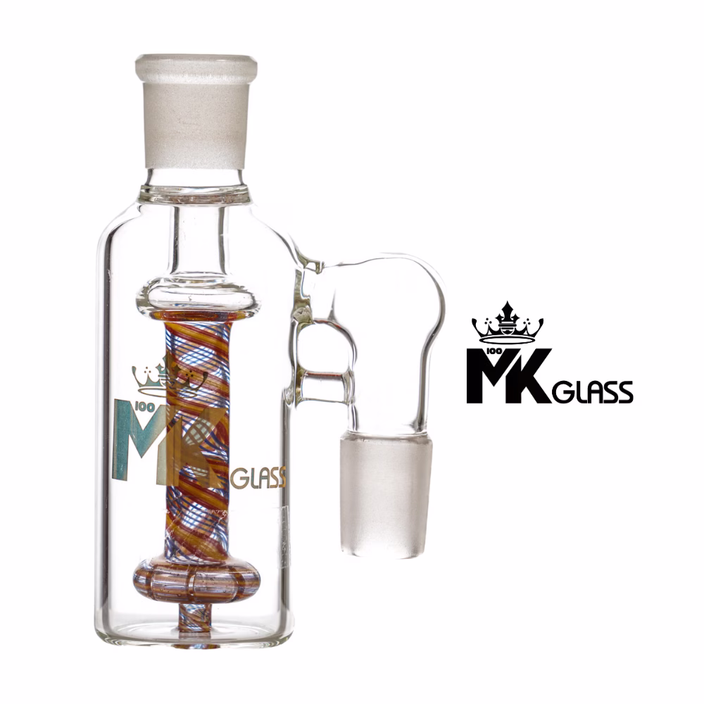 MK100 Wigwag American Color Ashcathcer W/ Perc 90° 18MM (MKAC1)