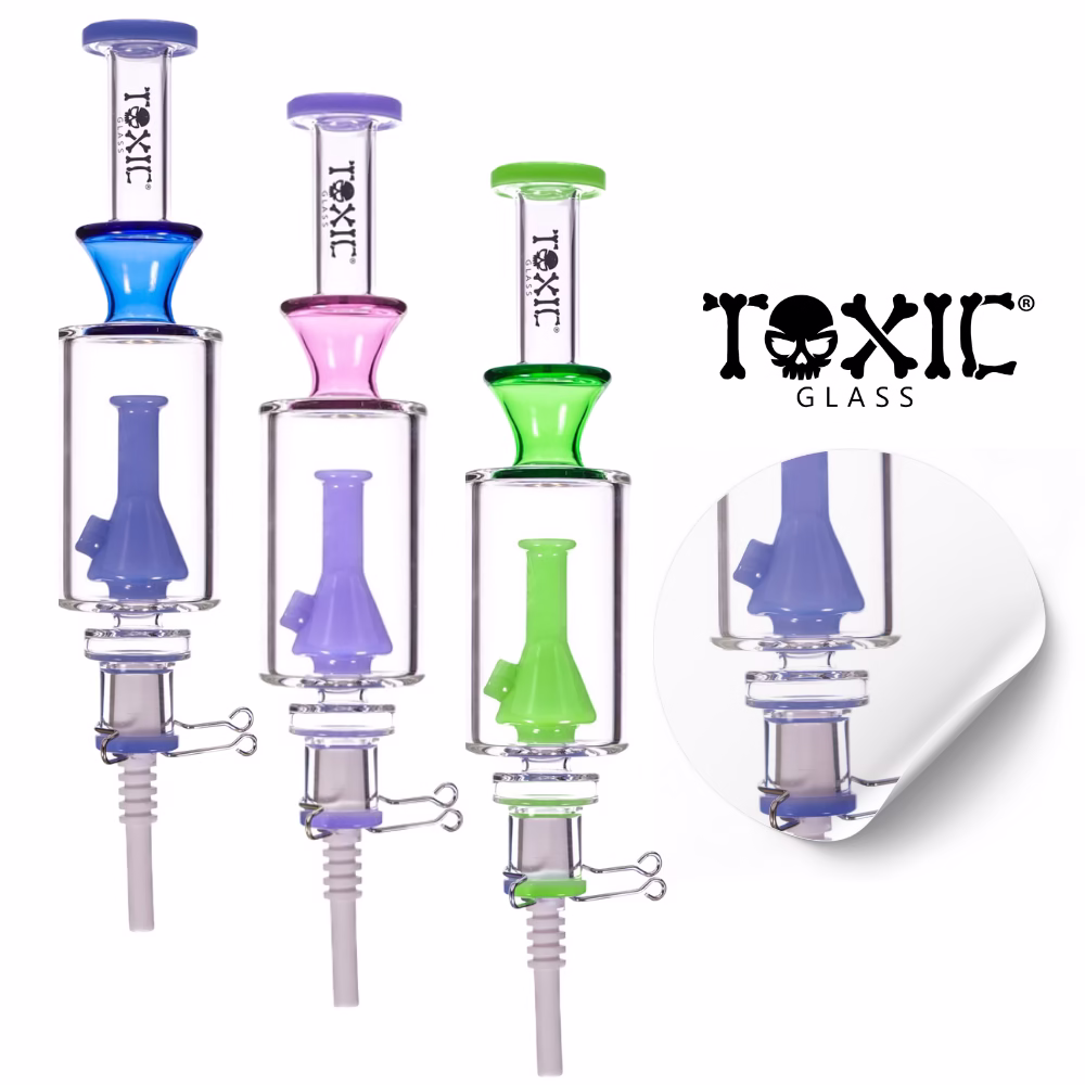 Toxic Beaker Nectar Collector with 14MM Ceramic Tip (TXNC46)
