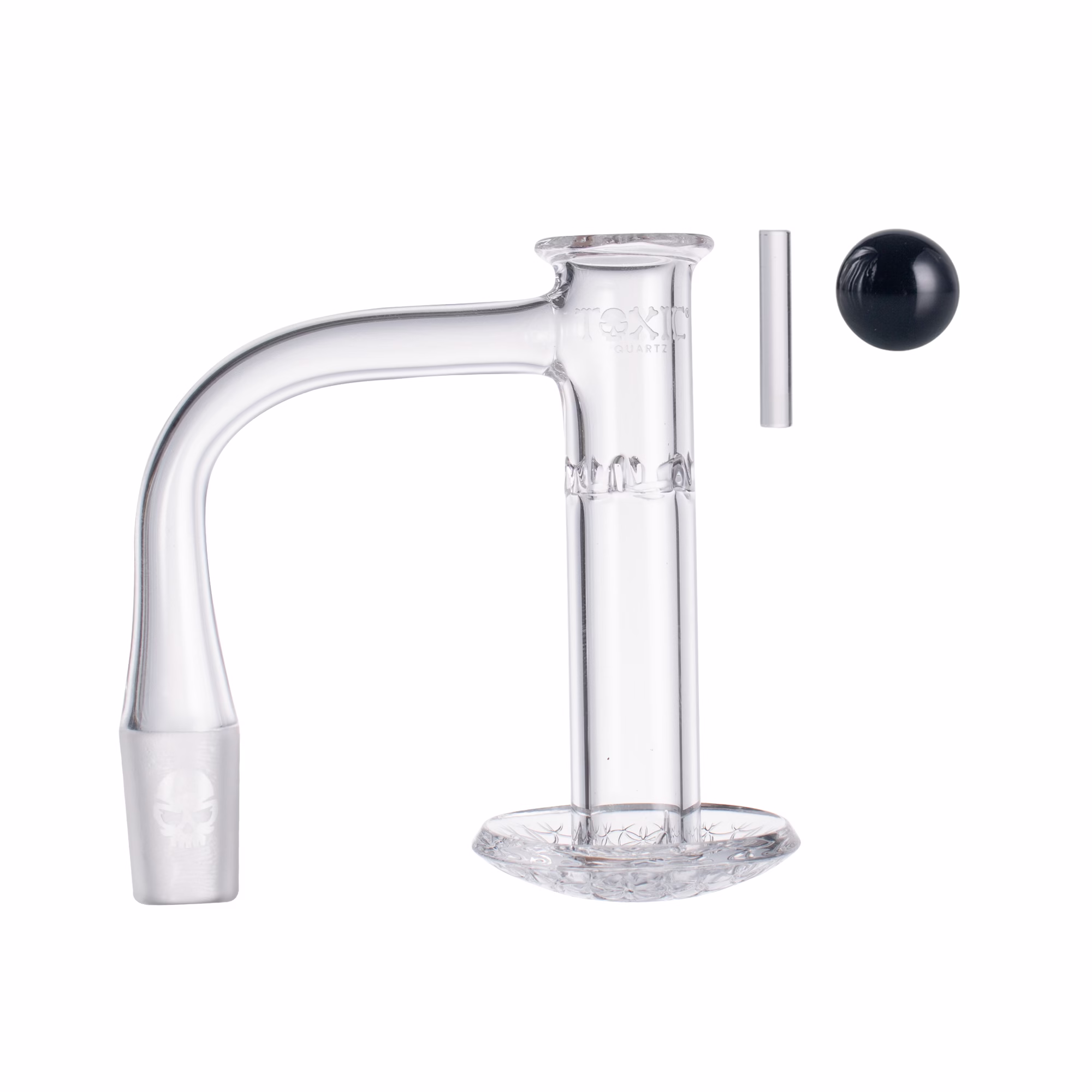 TXQB3 – Toxic Quartz 14MM 90° Etched Bottom Fully Welded Terp Slurper Set