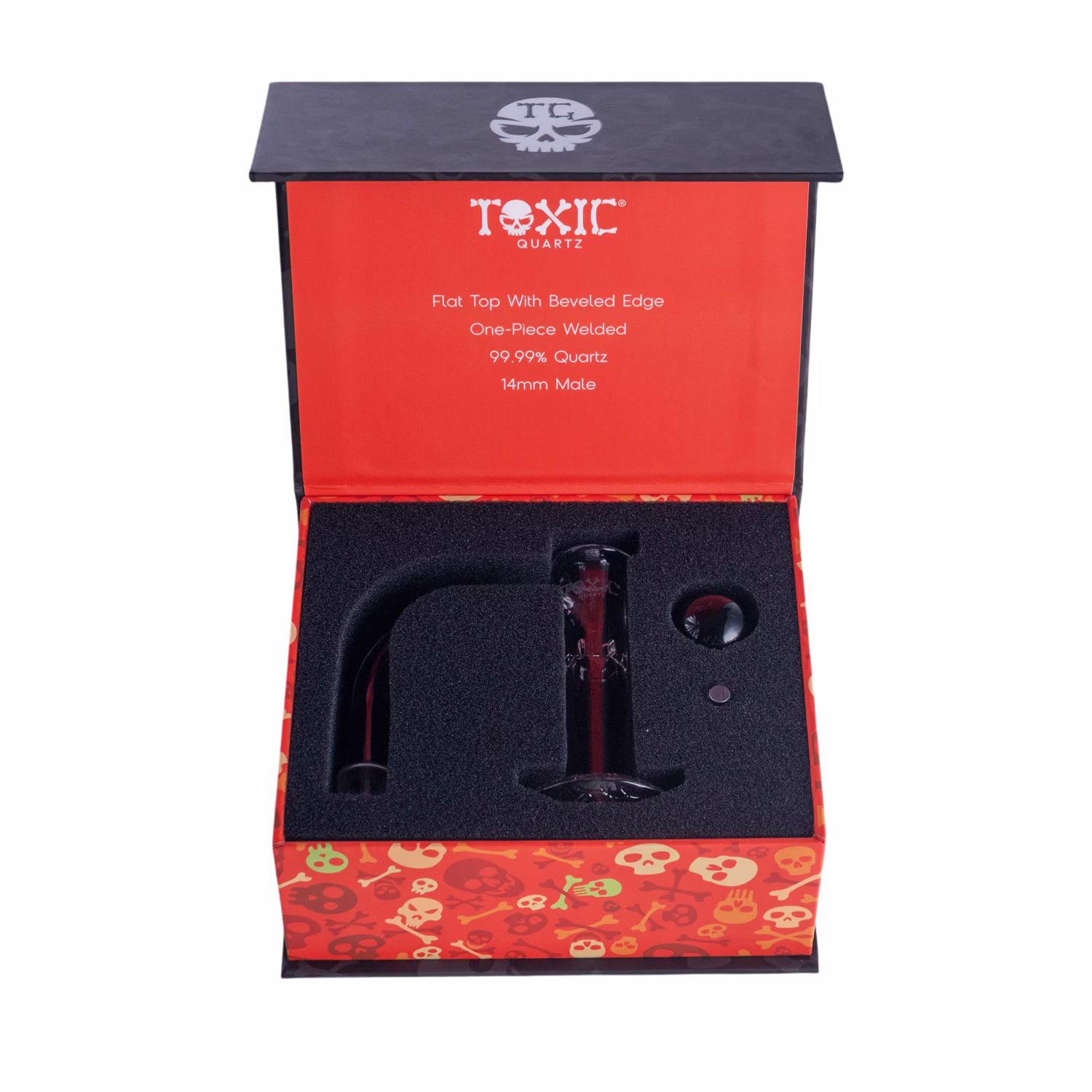 TXQB3 – Toxic Quartz 14MM 90° Etched Bottom Fully Welded Terp Slurper Set