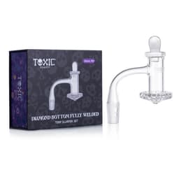 TXQB6 – Toxic Quartz 14MM 90° Diamond Bottom Fully Welded Terp Slurper Set