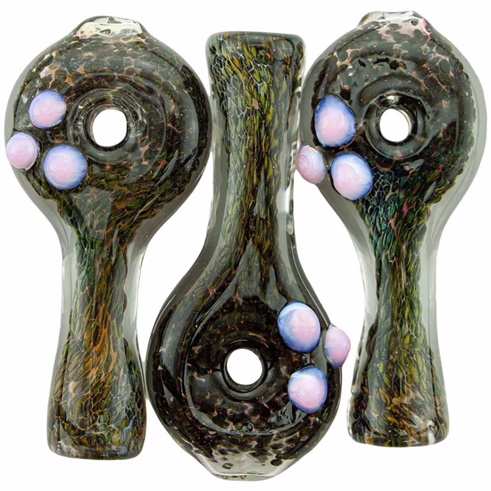 CH32-2.5" Green Three Dot Chillum