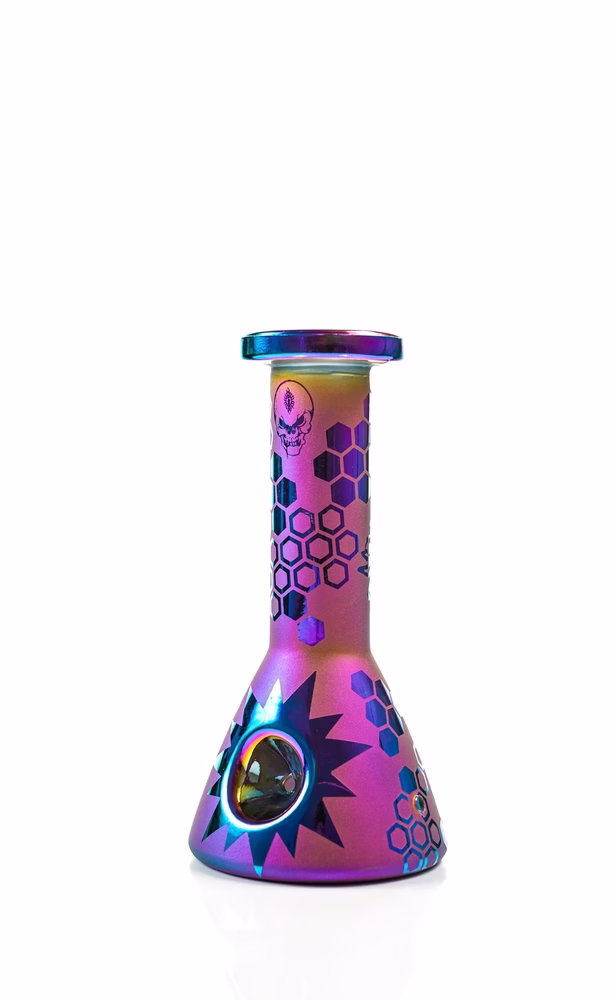 H119 5" Engraved Beaker Style Hand Pipe