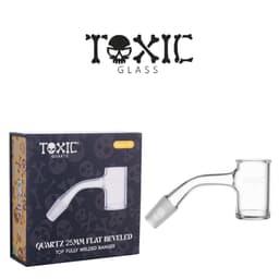 TXQB24 - Toxic 14MM 45° Quartz 25MM Flat Beveled Top Fully Welded Banger