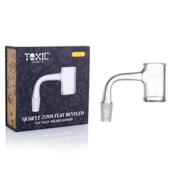 TXQB22 - Toxic 14MM 90° Quartz 25MM Flat Beveled Top Fully Welded Banger