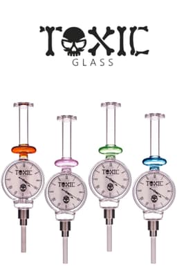 TXNC56 - Toxic 420 Clock Nectar Collector with 14MM Ceramic Tip