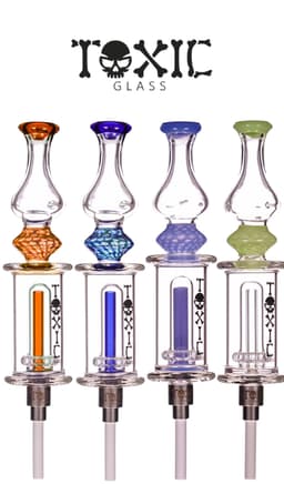 TXNC60 - 8" Toxic Dome Nectar Collector with 14MM Ceramic Tip